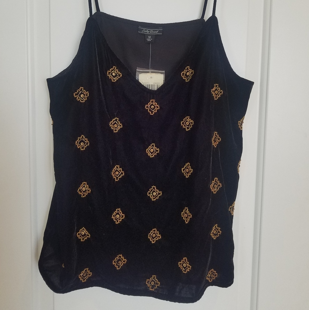 Velvet slip top